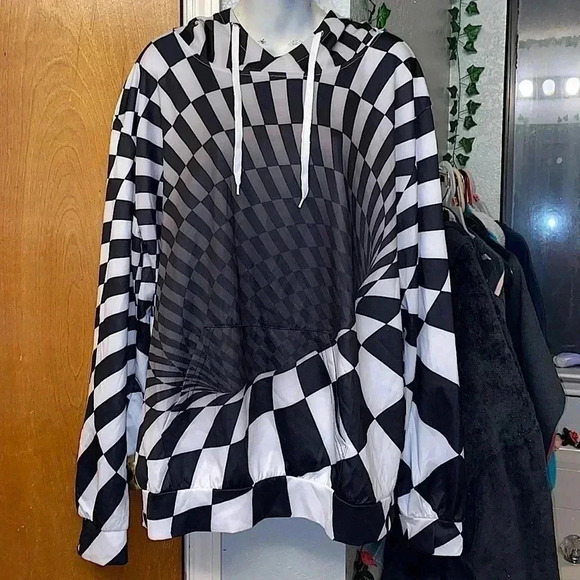 3D Optical Illusion Hoodie - Picture 1 of 6